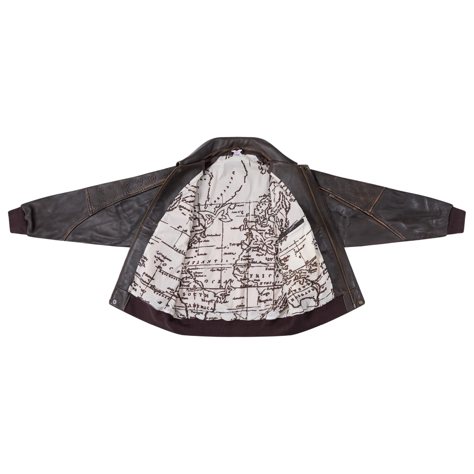 Aged Leather Jacket (Brown)